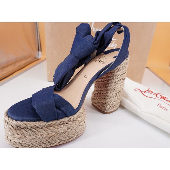 Christian Louboutin Mariza Du Desert 130 Platform Espadrille Sandal Size 41 11